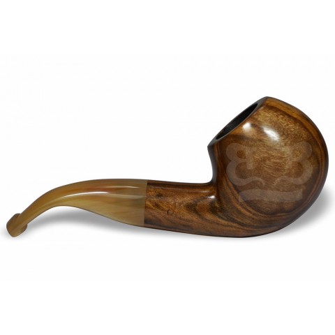 Cachimbo Montana Curvo Encerado (Aceita Filtro 9mm) Piteira Chifre